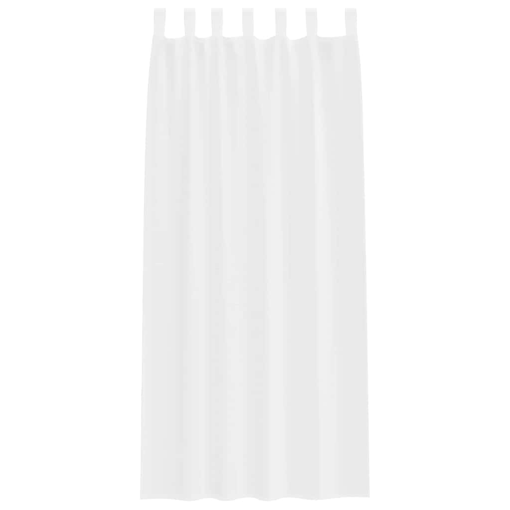 Voile Curtain with Curtains 2 pcs White 140x245cm Polyester